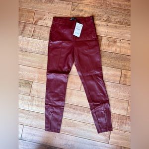 Red leather Zara pants